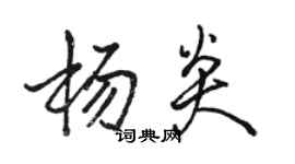 駱恆光楊炎行書個性簽名怎么寫