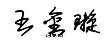 朱錫榮王金璇草書個性簽名怎么寫