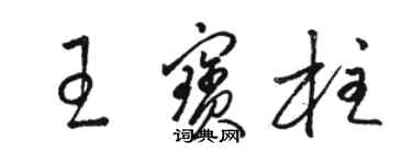 駱恆光王寶柱草書個性簽名怎么寫