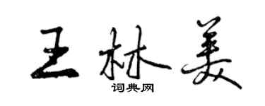 曾慶福王林美行書個性簽名怎么寫