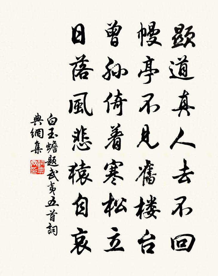 白玉蟾題武夷五首書法作品欣賞