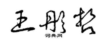 曾慶福王彤哲草書個性簽名怎么寫