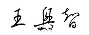 梁錦英王興智草書個性簽名怎么寫