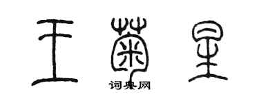 陳墨王菊星篆書個性簽名怎么寫