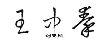 駱恆光王中秦草書個性簽名怎么寫