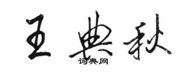 駱恆光王典秋行書個性簽名怎么寫