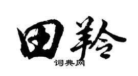 胡問遂田羚行書個性簽名怎么寫