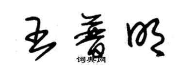 朱錫榮王普明草書個性簽名怎么寫