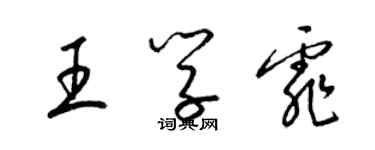 梁錦英王學霏草書個性簽名怎么寫