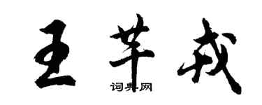 胡問遂王芊戎行書個性簽名怎么寫