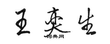 駱恆光王奕生行書個性簽名怎么寫