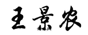 胡問遂王景農行書個性簽名怎么寫