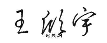 駱恆光王欣宇草書個性簽名怎么寫