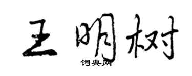 曾慶福王明樹行書個性簽名怎么寫