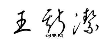 梁錦英王斯潔草書個性簽名怎么寫