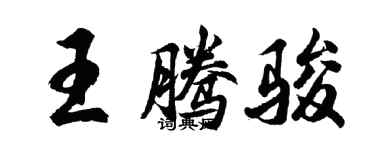 胡問遂王騰駿行書個性簽名怎么寫