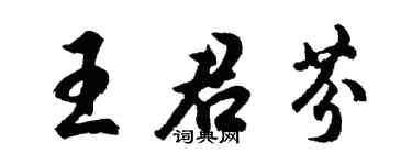 胡問遂王君芬行書個性簽名怎么寫