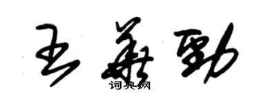 朱錫榮王華勁草書個性簽名怎么寫