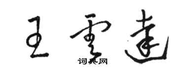 駱恆光王雲達草書個性簽名怎么寫