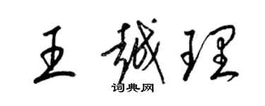 梁錦英王越理草書個性簽名怎么寫