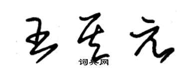朱錫榮王其元草書個性簽名怎么寫