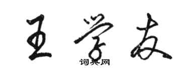 駱恆光王學友行書個性簽名怎么寫