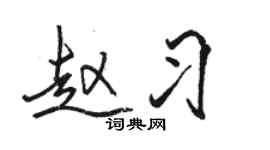 駱恆光趙習行書個性簽名怎么寫