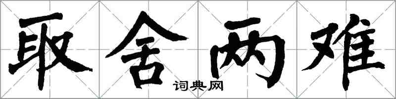 翁闓運取捨兩難楷書怎么寫