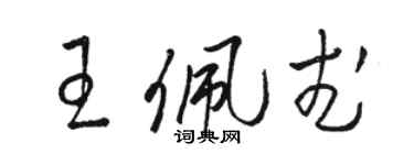 駱恆光王佩武草書個性簽名怎么寫