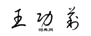 梁錦英王功莉草書個性簽名怎么寫