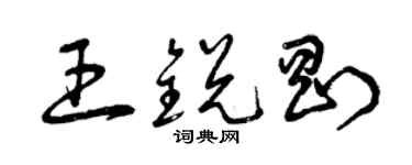 曾慶福王銳剛草書個性簽名怎么寫