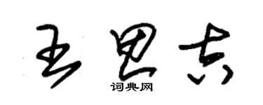 朱錫榮王思吉草書個性簽名怎么寫