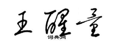 梁錦英王醒量草書個性簽名怎么寫