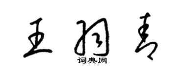 梁錦英王羽青草書個性簽名怎么寫