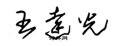 朱錫榮王達光草書個性簽名怎么寫