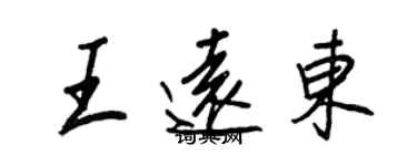 王正良王遠東行書個性簽名怎么寫