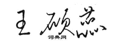 駱恆光王碩蕊草書個性簽名怎么寫