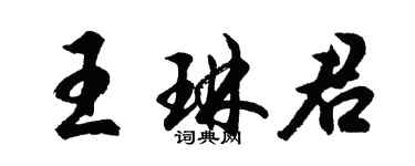胡問遂王琳君行書個性簽名怎么寫
