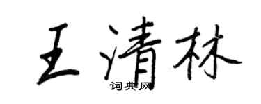 王正良王清林行書個性簽名怎么寫