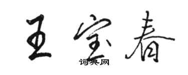 駱恆光王寶春行書個性簽名怎么寫