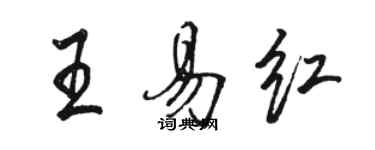 駱恆光王易紅行書個性簽名怎么寫