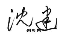 駱恆光沈建草書個性簽名怎么寫