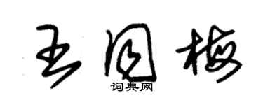 朱錫榮王同梅草書個性簽名怎么寫