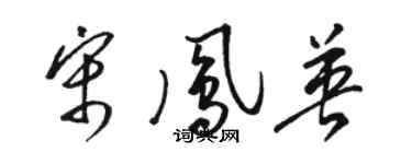 駱恆光宋鳳英草書個性簽名怎么寫