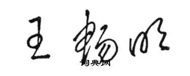 駱恆光王暢明草書個性簽名怎么寫