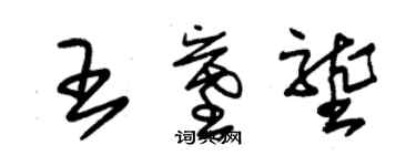 朱錫榮王墓壟草書個性簽名怎么寫