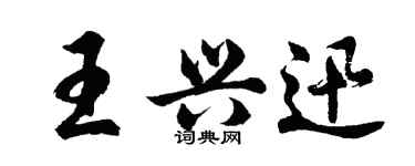 胡問遂王興迅行書個性簽名怎么寫