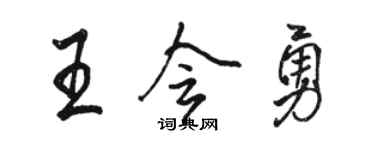 駱恆光王會勇行書個性簽名怎么寫