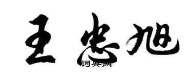 胡問遂王忠旭行書個性簽名怎么寫