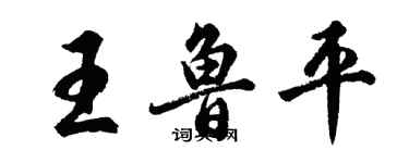 胡問遂王魯平行書個性簽名怎么寫